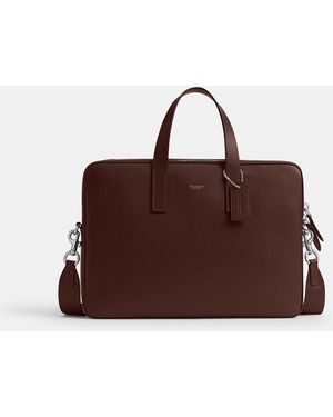 COACH Carlyle Brief Bag - Brown