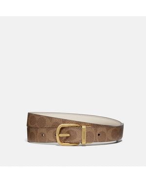 COACH Harness Buckle Reversible Belt, 25Mm - Brown
