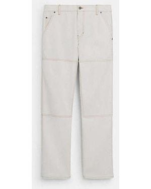 COACH Relaxed Straight Fit Twill Carpenter Pants In Organic Cotton And Recycled Polyester - Black