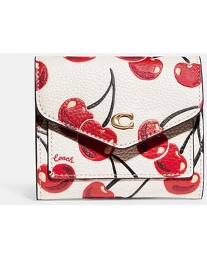 COACH Wyn Small Wallet With Cherry Print - Red