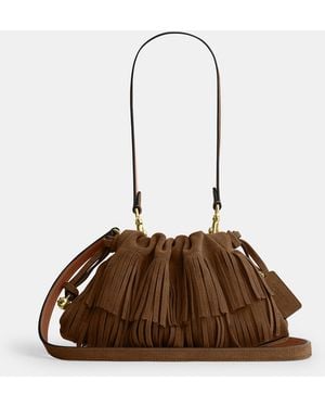 COACH Faye Shoulder Bag With Fringe - Brown
