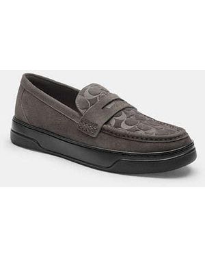 Coach Monogram Black and Gray Loafers s-l400.jpg main image 4