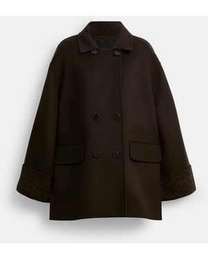COACH Signature Swing Coat - Black