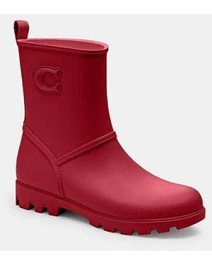 COACH Ryder Rainboot - Red