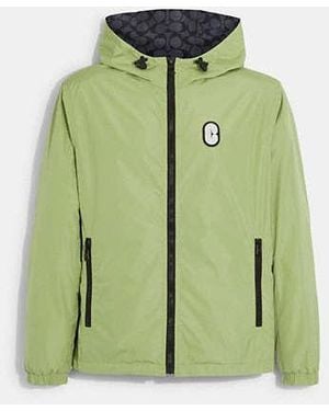 COACH Reversible Full Zip Windbreaker - Green