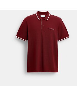 COACH Signature Trim Polo - Red