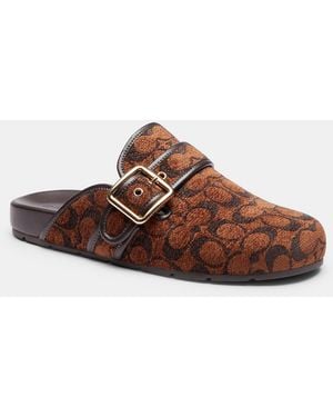 COACH Archival Buckle Clog - Brown