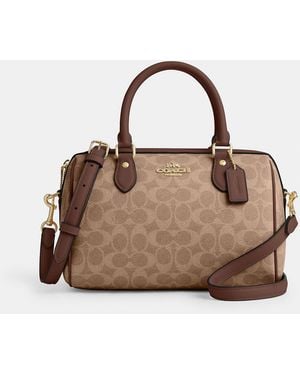 COACH Rowan Satchel Bag - Brown