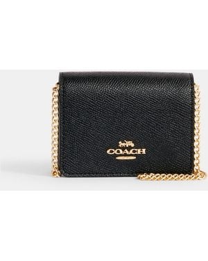 COACH Mini Wallet On A Chain - Black