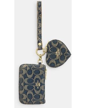 COACH Wristlet And Heart Pouch - White