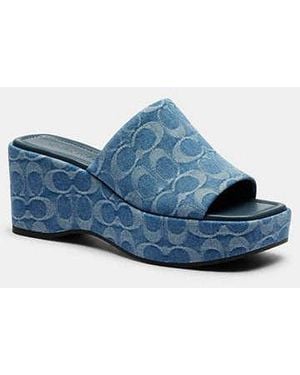 COACH Phoebe Platform Sandal - Blue
