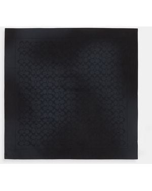 COACH Textured Signature Print Bandana - Black