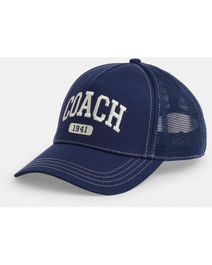 COACH 1941 Embroidered Trucker Hat - Blue