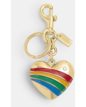 COACH Heart Bag Charm - White