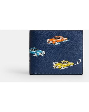 COACH 3-In-1 Wallet With Car Print - Blue