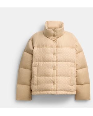 COACH Signature Down Jacket - Natural