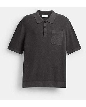 COACH Knit Polo - Black