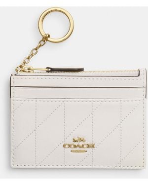 COACH Mini Skinny Id Case With Quilting - White
