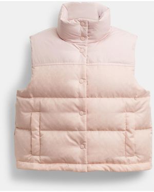 COACH Signature Puffer Vest - Pink