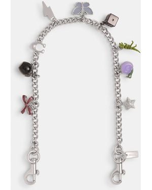 COACH Charm Chain Strap - White