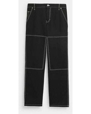 COACH Relaxed Straight Fit Twill Carpenter Pants In Organic Cotton And Recycled Polyester - Black