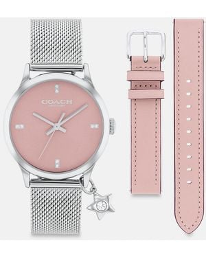 COACH Ruby Watch Gift Set, 32Mm - Pink