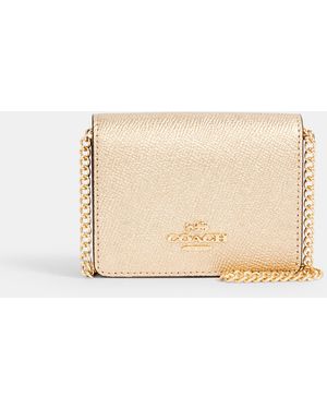 COACH Mini Wallet On A Chain - Metallic