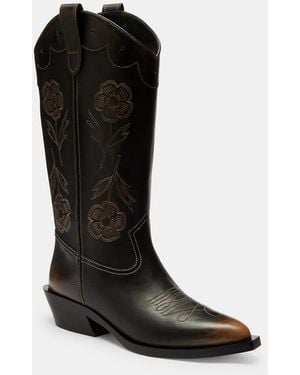 COACH Aria Cowboy Boot - Black