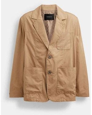 COACH Regenerative Cotton Casual Lightweight Blazer - Black