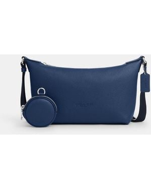 COACH Small Finn Crossbody Bag With Pouch - Blue