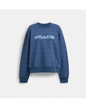 COACH Signature Crewneck - Blue