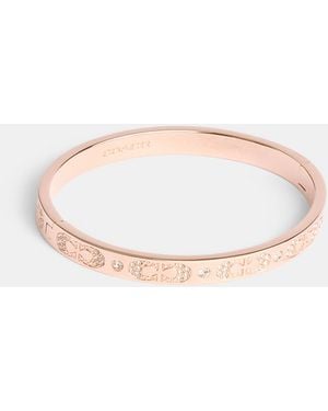 COACH Signature Pavé Hinged Bangle - Multicolor