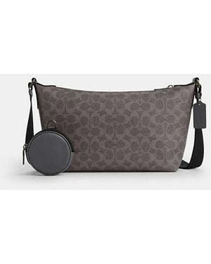 COACH Small Finn Crossbody Bag With Pouch - Black