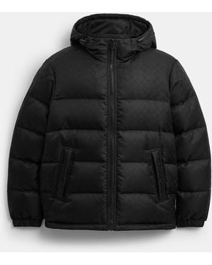 COACH Tonal Signature Down Jacket - Black
