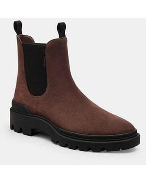 COACH Suede Collin Ankle Boots - Black