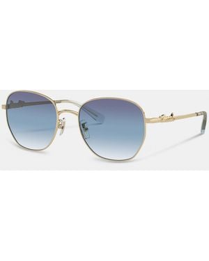 COACH Script Round Sunglasses - Blue