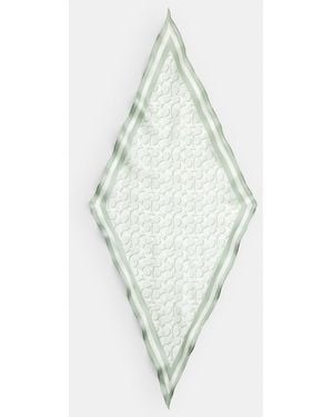 COACH Signature Silk Diamond Scarf - Metallic
