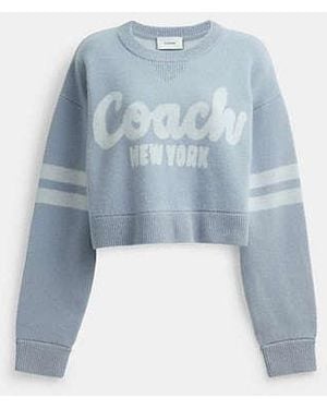 COACH Cropped Sweater - Blue