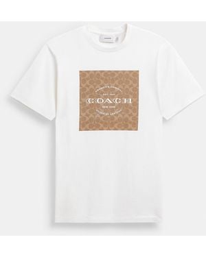 COACH Signature Square T-Shirt - White