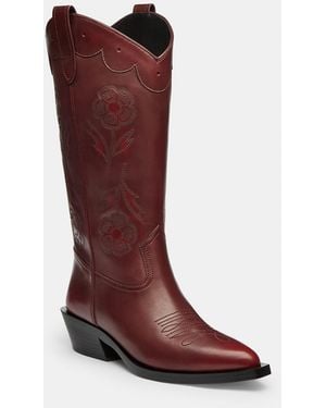 COACH Aria Cowboy Boot - Red