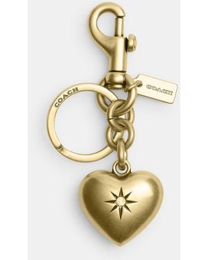 COACH Heart Bag Charm - Metallic