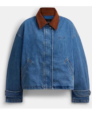 COACH Denim Barn Jacket - Blue