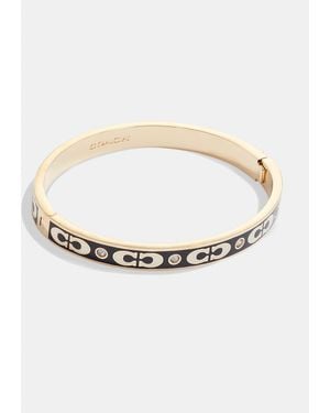 COACH Signature Enamel Hinged Bangle - Metallic