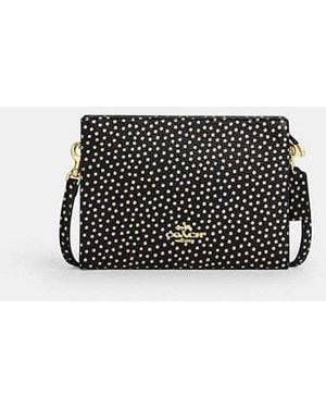 COACH Slim Crossbody Bag With Spot Print - Black