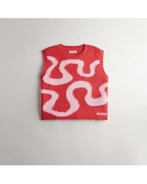 Coachtopia Cropped Crochet Tank Top - Red