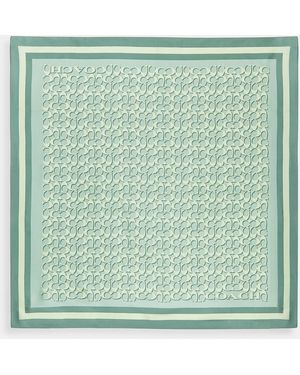 COACH Signature Silk Square Scarf - Green