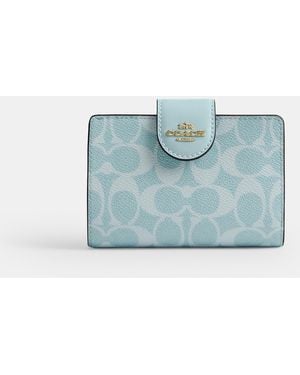 COACH Medium Corner Zip Wallet - Blue