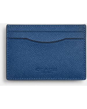 COACH Card Case With Money Clip - Blue