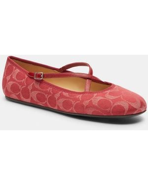 COACH Phoebe Ballet Flat - Red