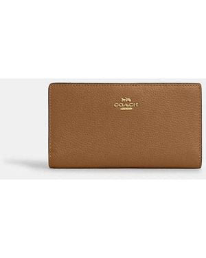 COACH Slim Zip Wallet - White